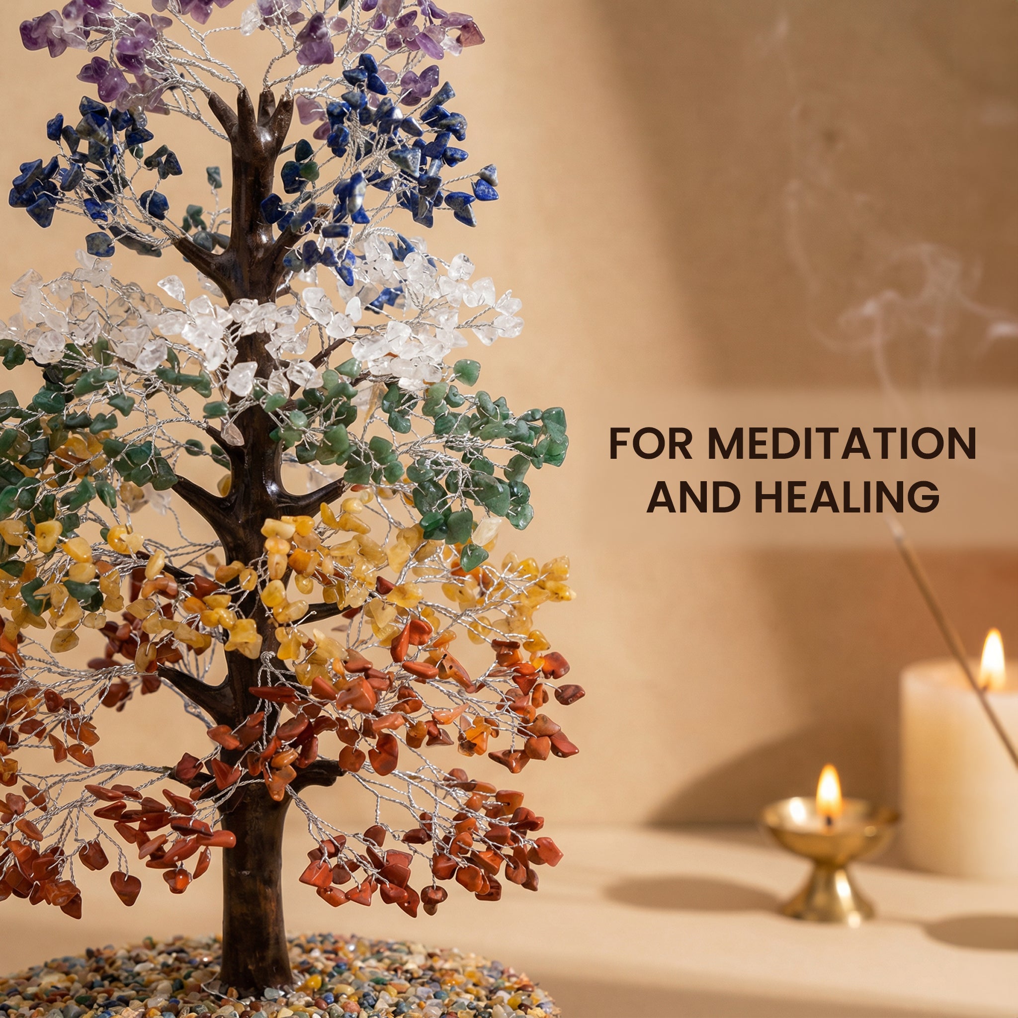 7 Chakra Crystal Gemstone Wishing Tree