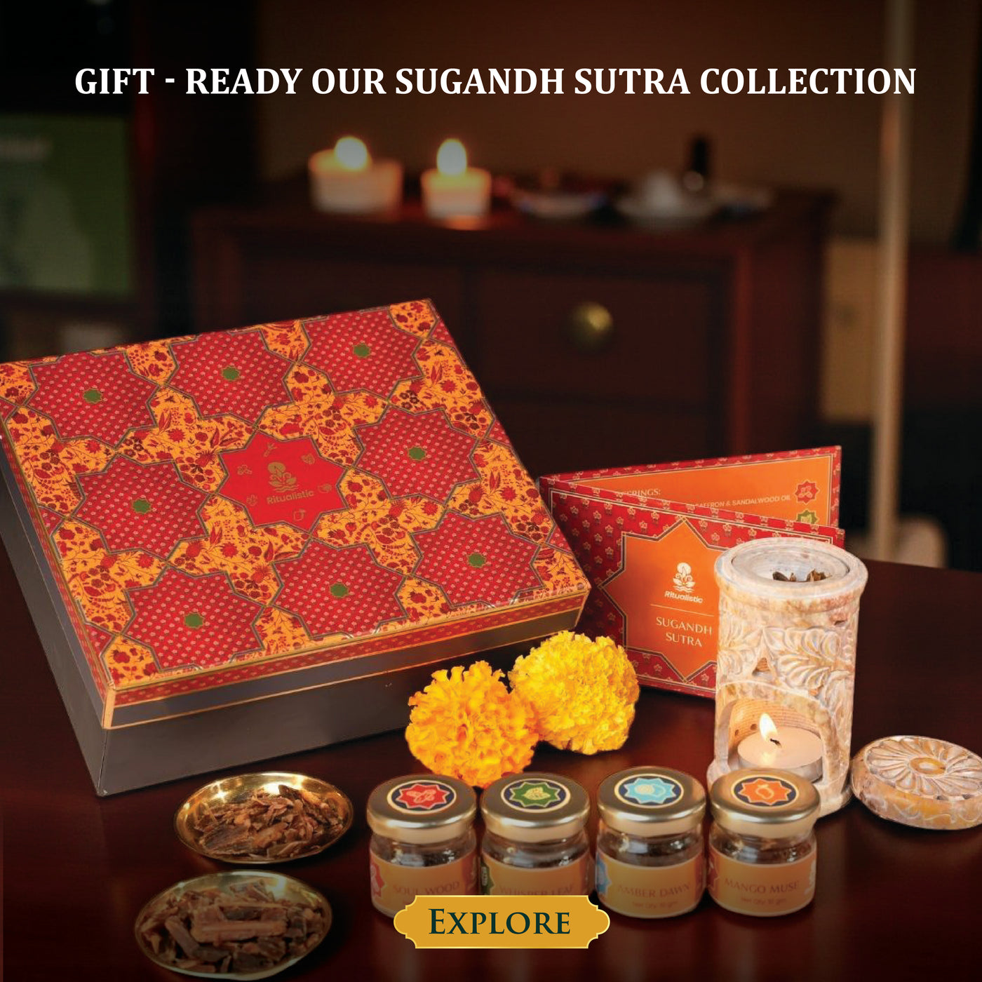 Gift-ready essentials from the Sugandha Sutra Collection