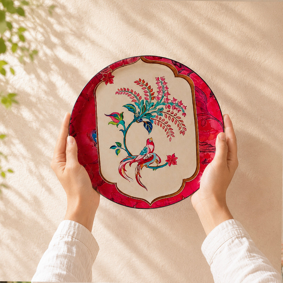 Birds of Paradise Wall Plates- Set of 5