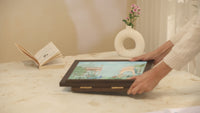 Premium Wooden Laptop Stand with Mobile Phone Tray
