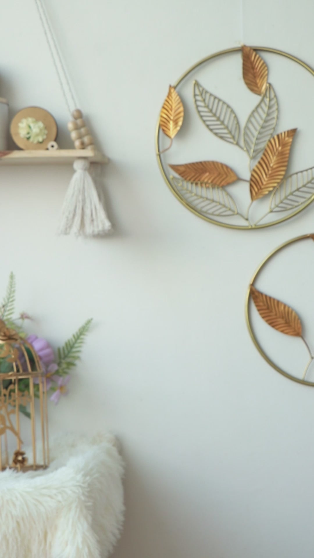 Gold leaf Wall Art- set of 3