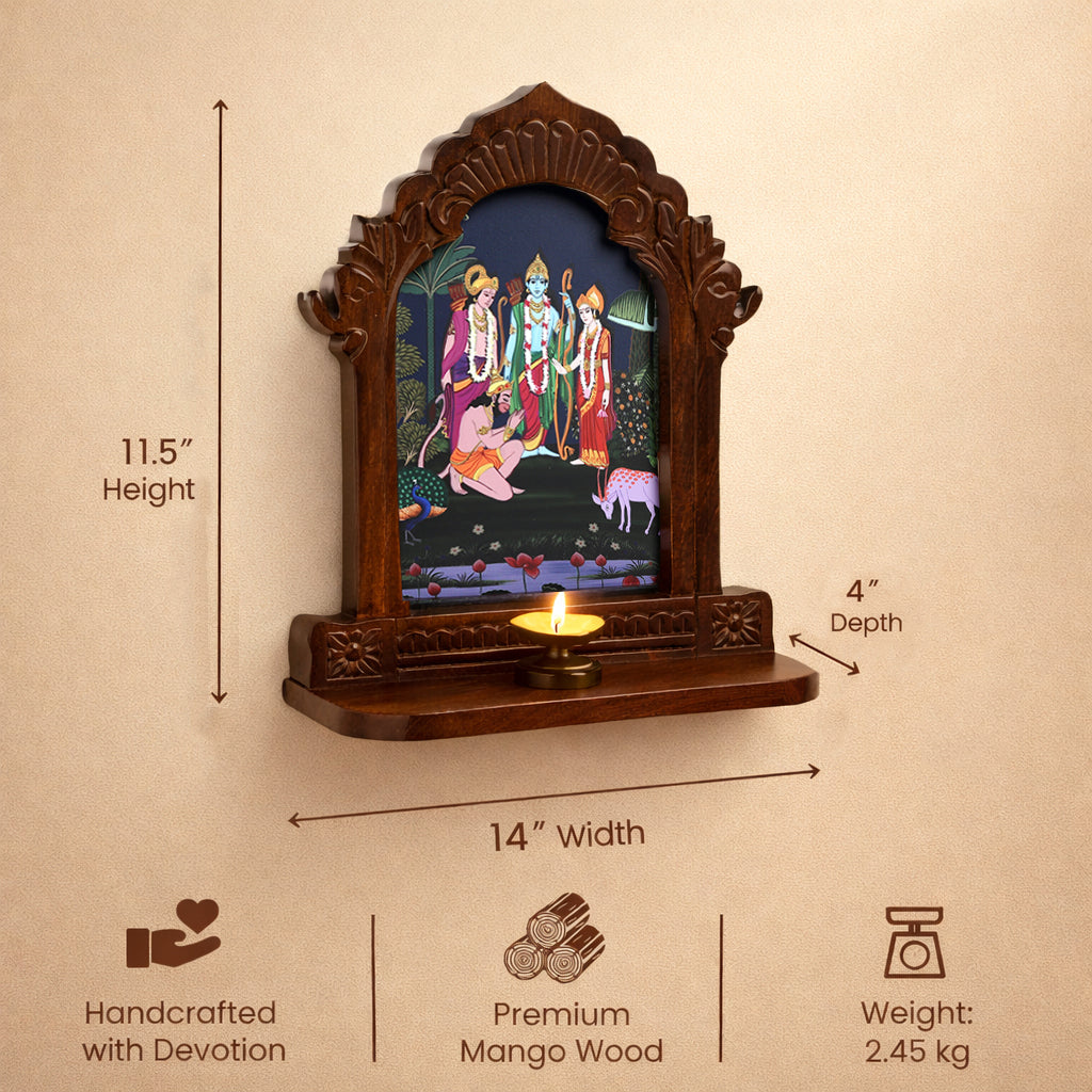 Bhakti Wall Mounted Temple - Ram Darbar