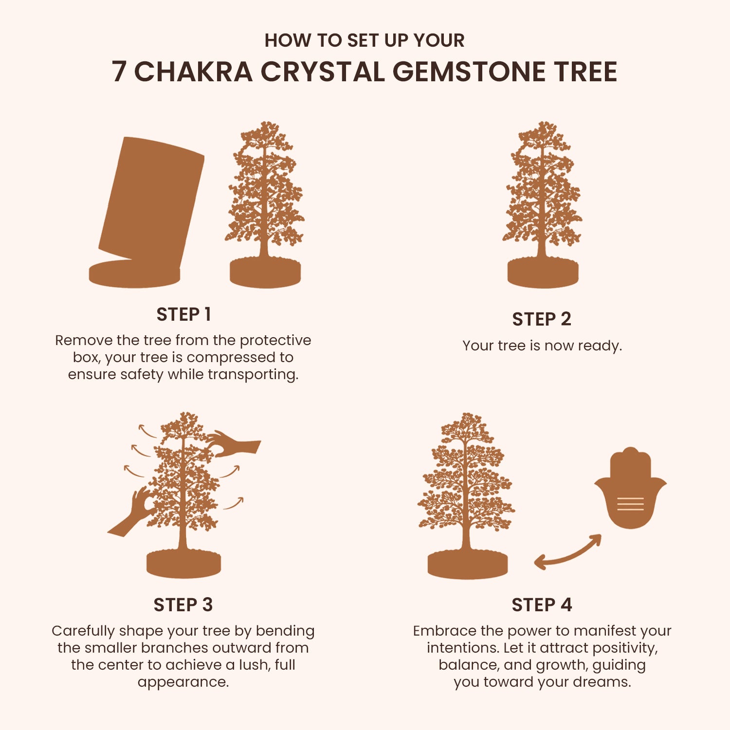 7 Chakra Crystal Gemstone Wishing Tree