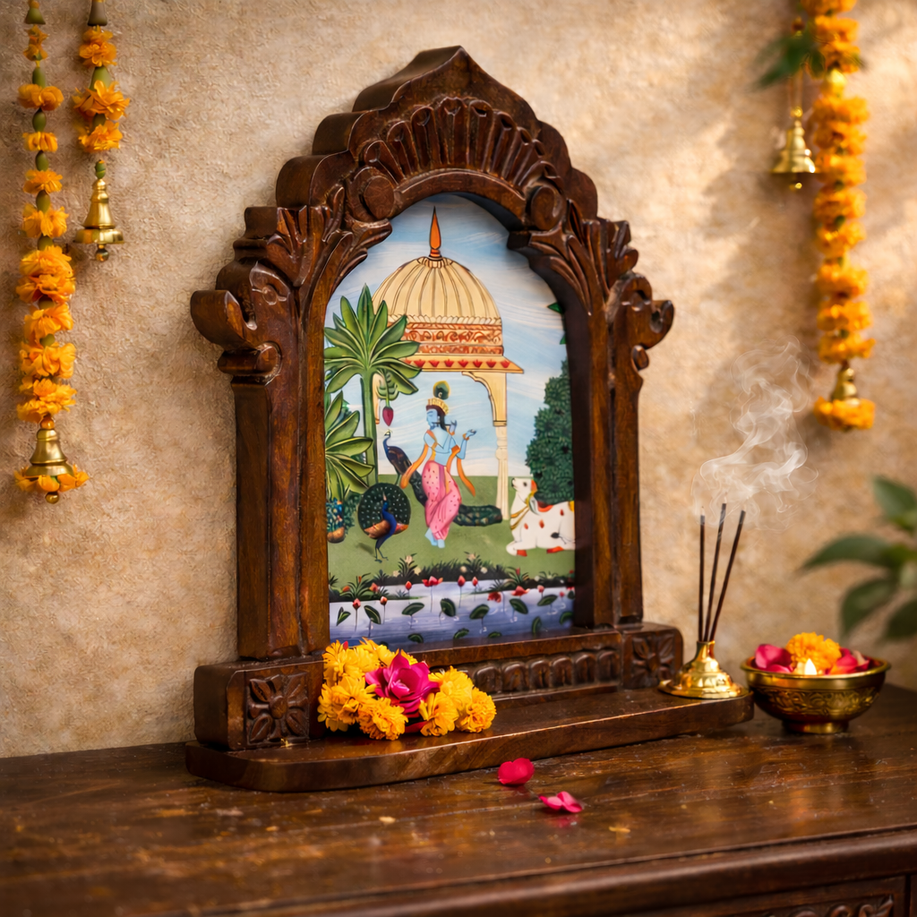 Bhakti Wall Mounted Temple - Lord Krishna