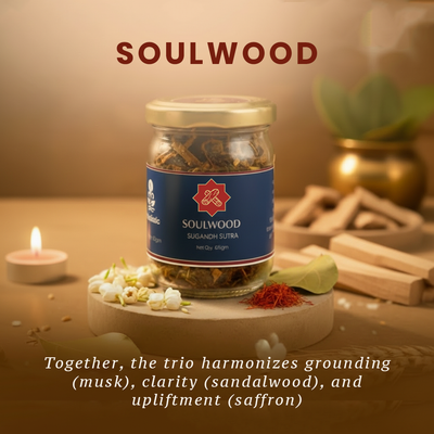 Sugandh Sutra Bakhoor Fragrance  - For Purifying Energy 65gm (Soulwood)