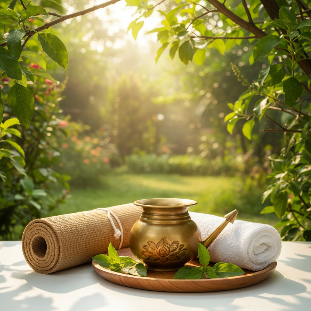 Brass-Lotus Jal Neti Pot