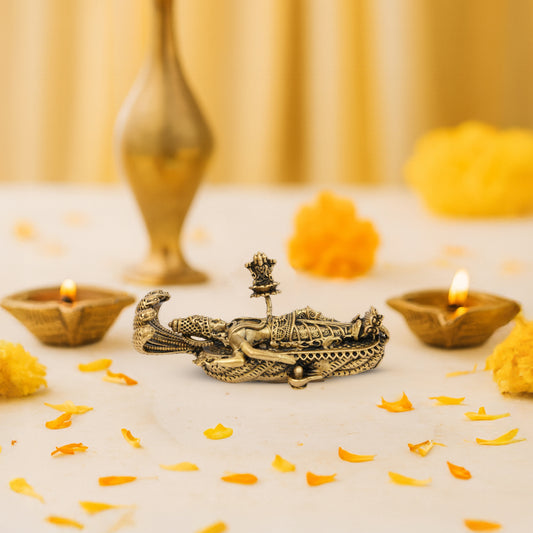 Lord Vishnu Yog Nidra Brass Idol / Car Dashboard