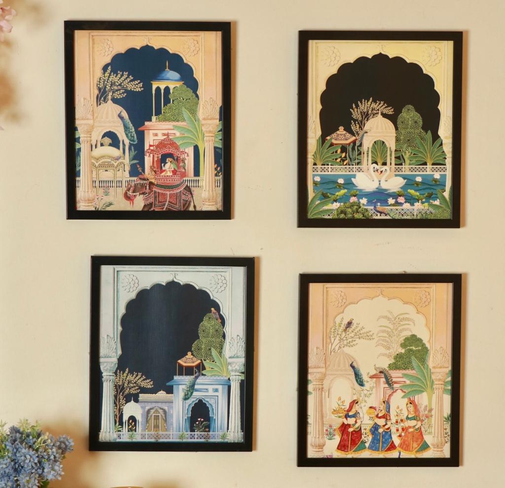 Ritualistic Wall Decor Jodhpur Wall Frames- Set of 4