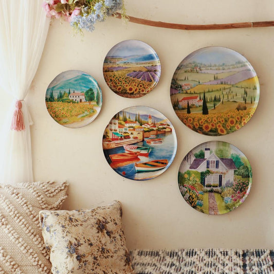 MNL Wall Decor Tuscany Wall Plates - Set of 5