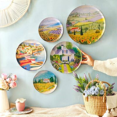 MNL Wall Decor Tuscany Wall Plates - Set of 5